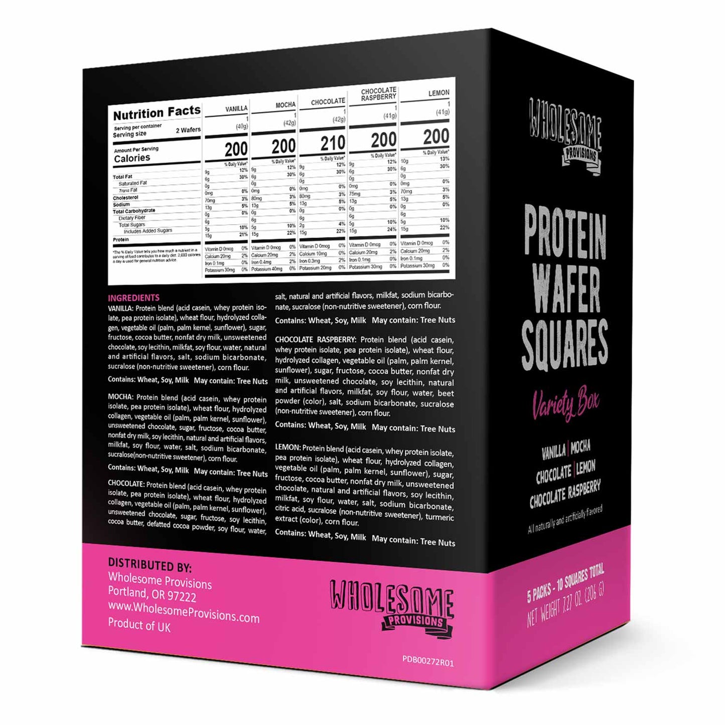 Protein Wafers Squares - 15g Protein, 5 Flavor Variety Pack, Low in Sugar, Light & Crispy