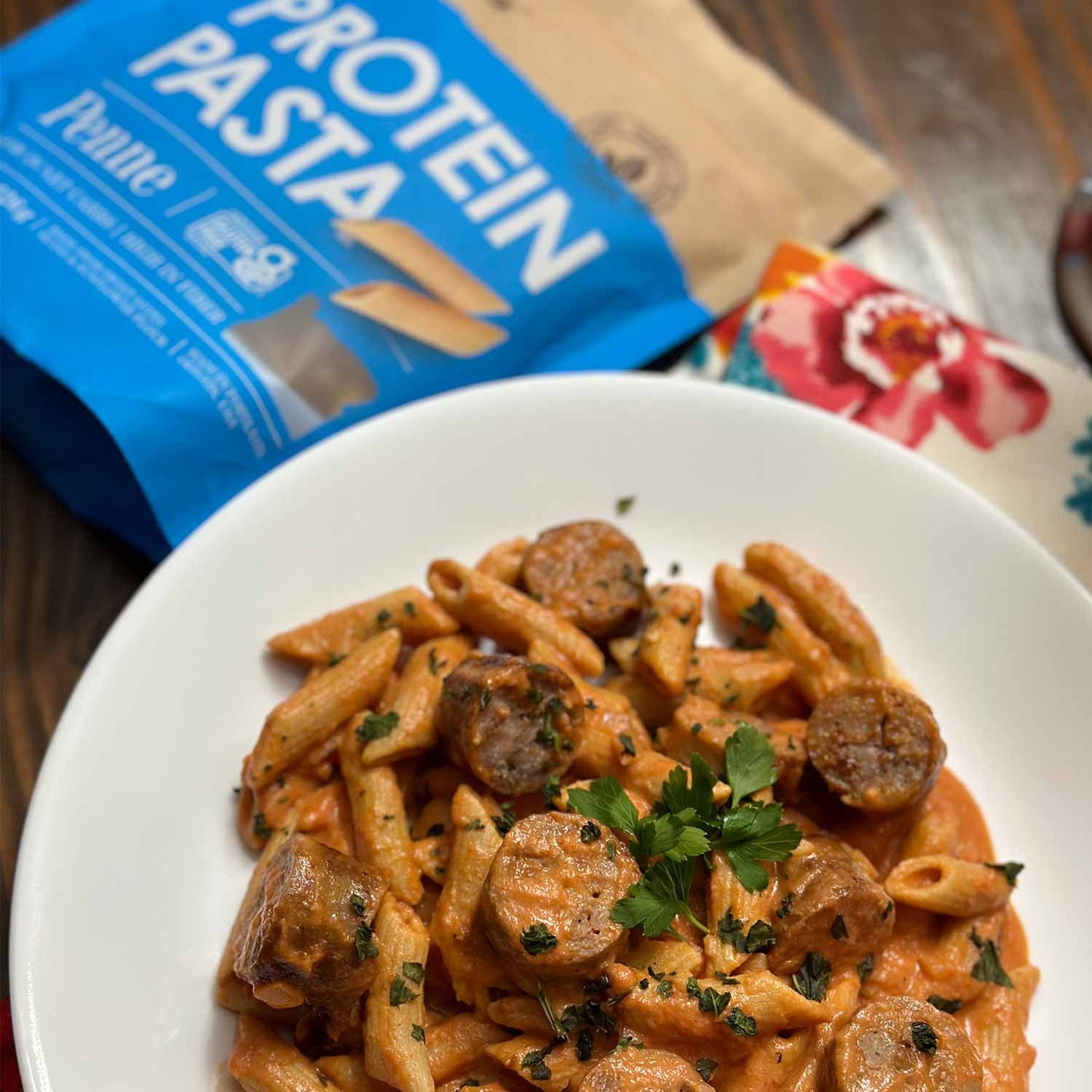 Penne Protein Pasta - 19g Protein & 4g Net Carb, Lupin Pasta, Keto Pasta, Gluten Free, 8 oz.