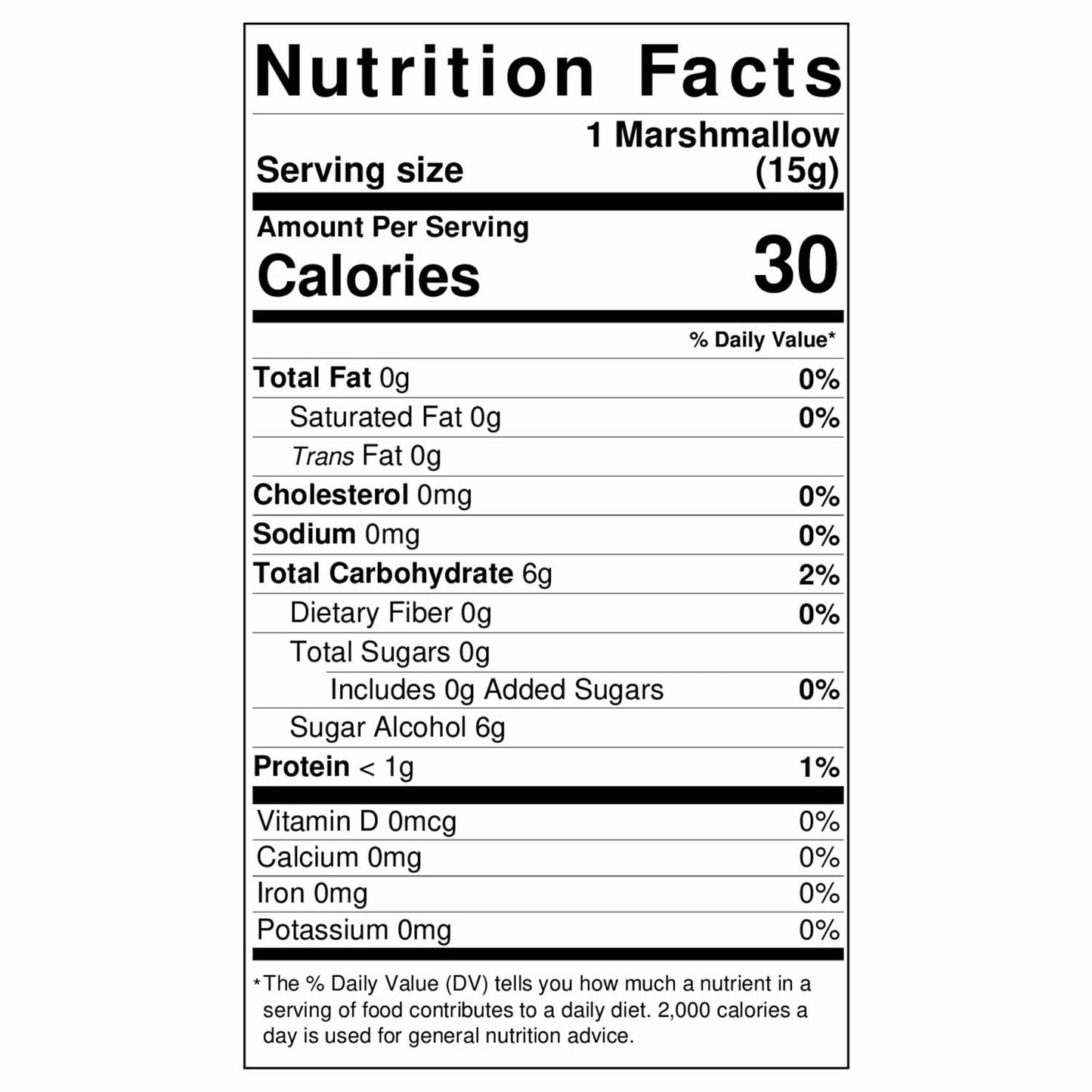 Sugar Free Marshmallows - 0g Net Carb, No Artificial Coloring