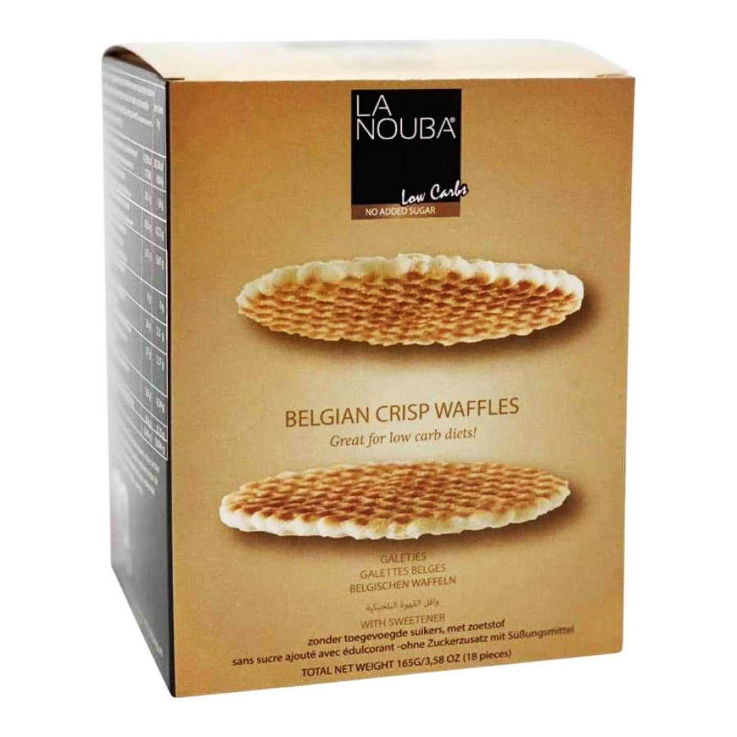 Low Carb Belgian Waffle Crisps - 3.3g Net Carb, Keto-Friendly, No Sugar Added, Ready-to-Eat