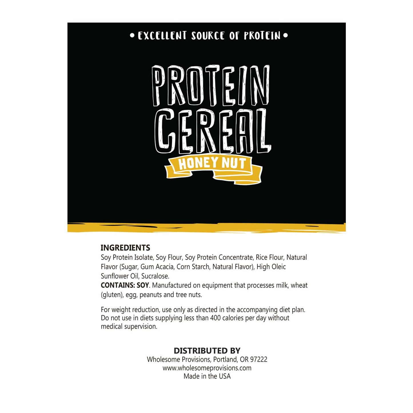 Honey Nut Protein Cereal - High Protein & Fiber, Low Carb