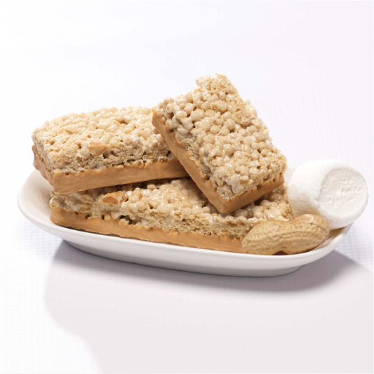 Peanut Butter Protein Rice Crispy Treats - 15g Protein, Low Carb 7g Net, High Fiber, Soft & Chewy