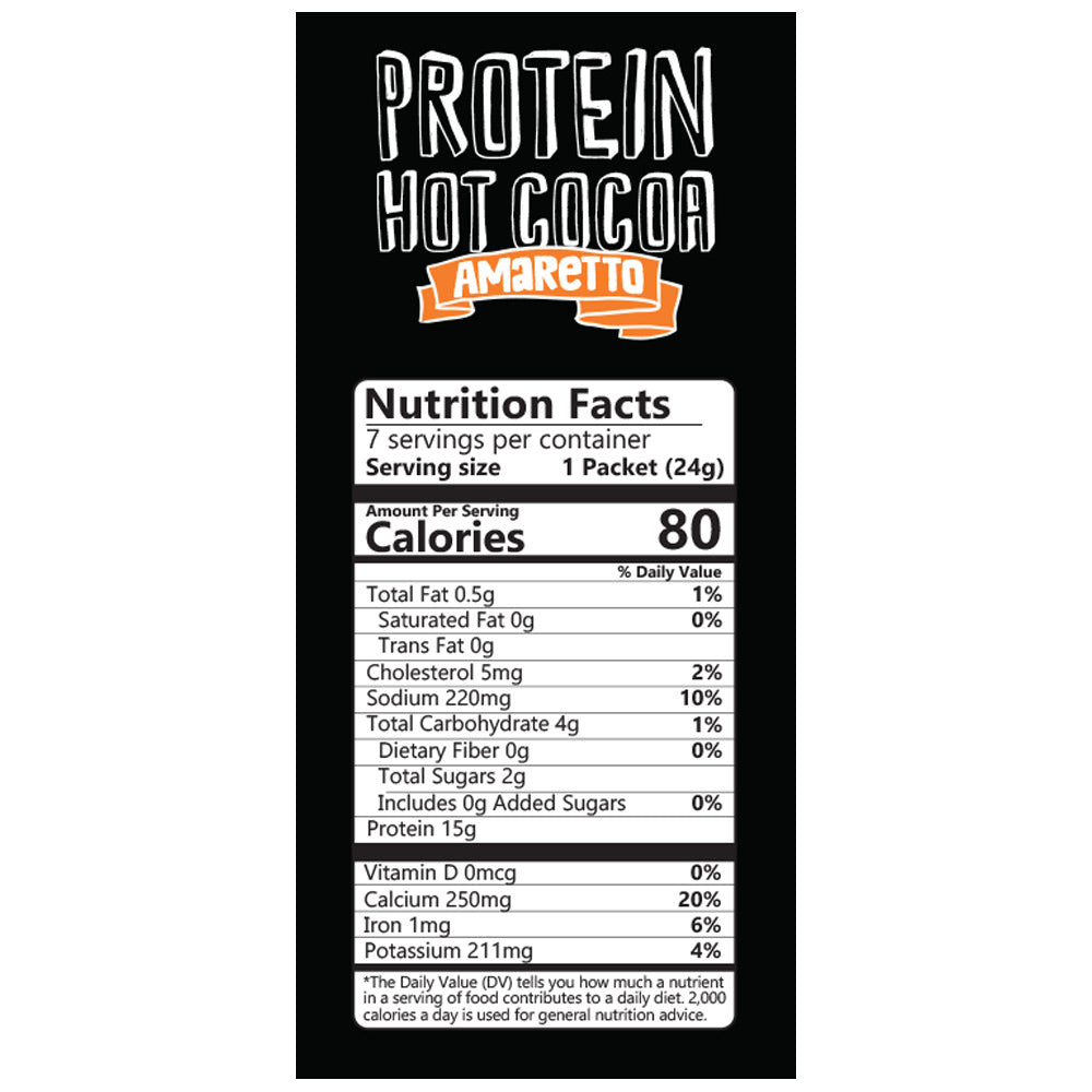 Amaretto Protein Hot Chocolate - High Protein & Low in Carbs, Keto-Friendly