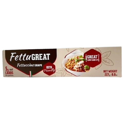 Fettuccine Low Carb Pasta - Keto-Friendly, High in Protein, Made in Italy, 8oz.