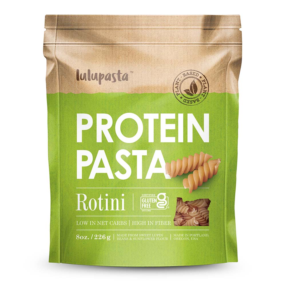 Rotini Protein Pasta - 19g Protein & 4g Net Carb, Lupin Pasta, Keto Pasta, Gluten Free, 8 oz.