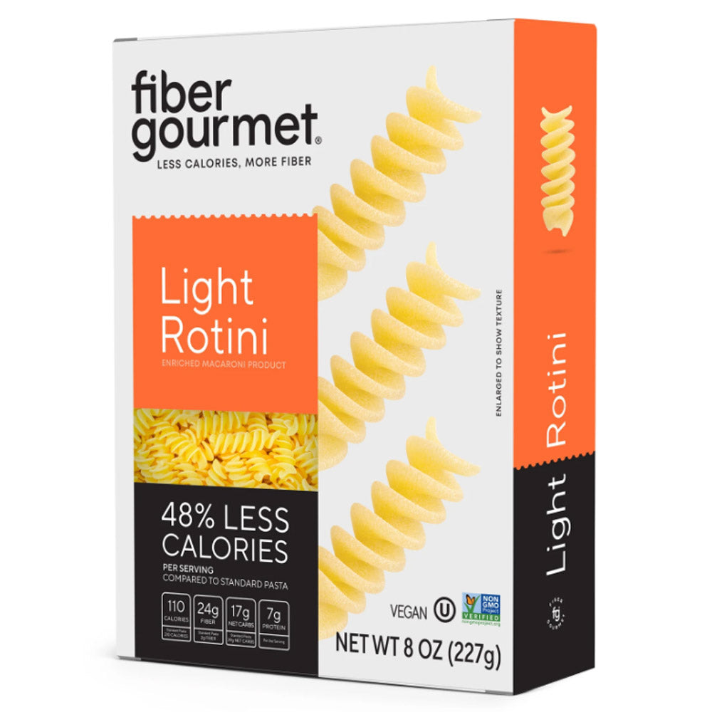 Rotini Shaped High Fiber Pasta - Protein Packed, Non GMO, Vegan, Low Calorie
