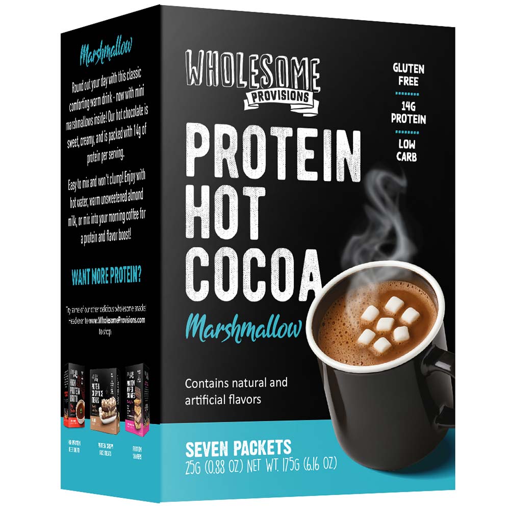 Protein Hot Chocolate with Mini Marshmallows - High Protein & Low in Carbs, Keto-Friendly