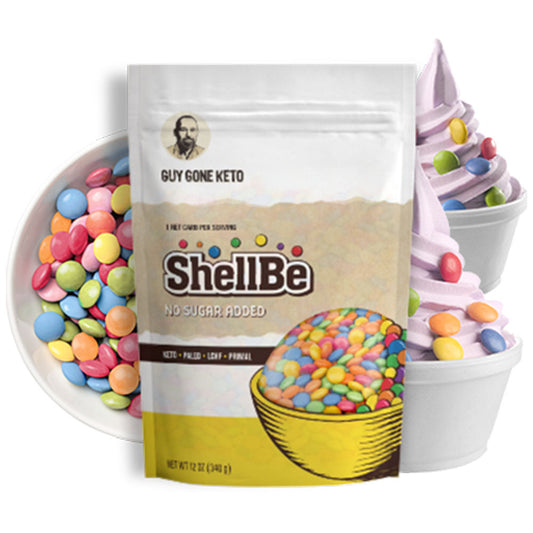 Sugar Free Keto Chocolate Dots - M&M-Style Chocolates Buttons, Shellbe Candies, Plant-Based, Kosher, 12 oz.
