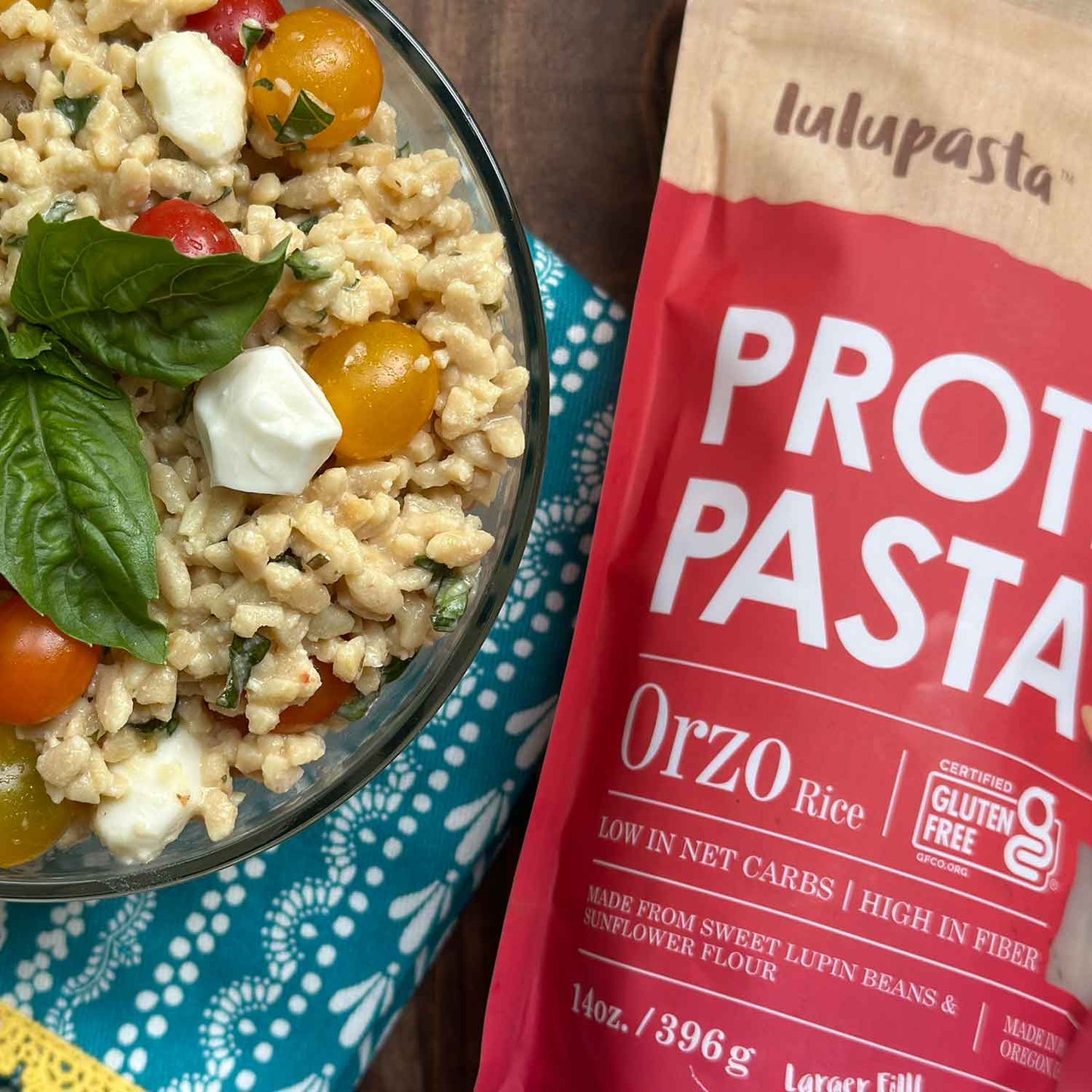 Orzo Protein Pasta - 19g Protein & 4g Net Carb, Keto Rice, Keto Pasta, Gluten Free (Large 14 oz. Fill)