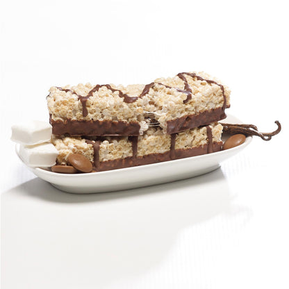 Chocolate Vanilla Protein Rice Crispy Treats - 15g Protein, Low Carb 3g Net, High Fiber, Soft & Chewy
