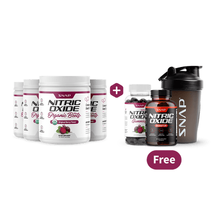 4 NO2 Beets + Free NO Gummies + Free NO Booster + Free Shaker