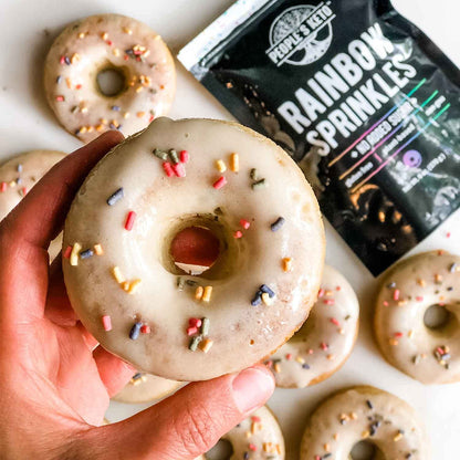 Rainbow Keto Sprinkles, Dye Free, Non-GMO, Plant-Based, No Artificial Coloring, 6 oz.