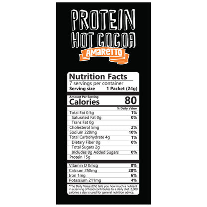Amaretto Protein Hot Chocolate - High Protein & Low in Carbs, Keto-Friendly