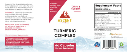 Organic Turmeric Complex, 60 Capsules, 500 mg