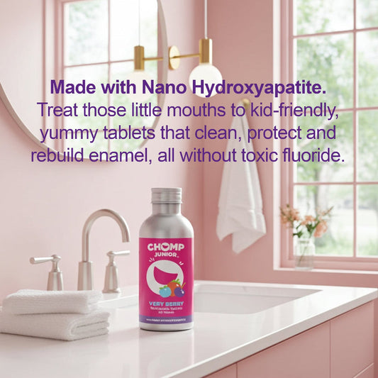 CHOMP JR Very Berry NHAP Toothpaste Tablets