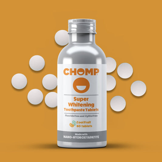 CHOMP Super Whitening Cool Fruit NHAP Toothpaste Tablets