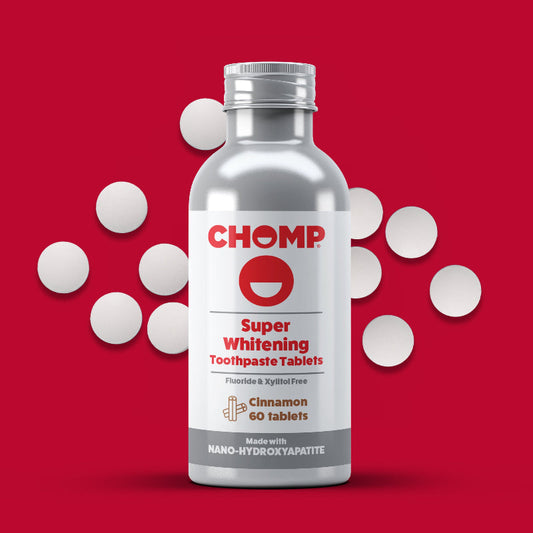 CHOMP Super Whitening Cinnamon NHAP Toothpaste Tablets