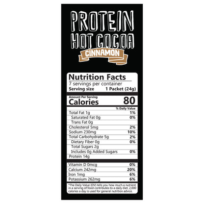 Cinnamon Protein Hot Chocolate - High Protein & Low in Carbs, Keto-Friendly