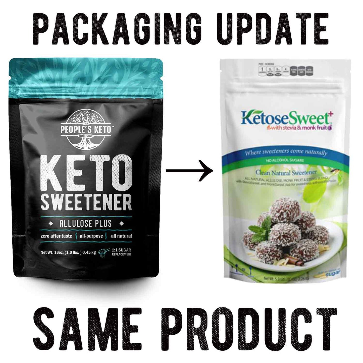 KetoseSweet+ Powder - All-Purpose Keto Sweetener, Allulose Blend
