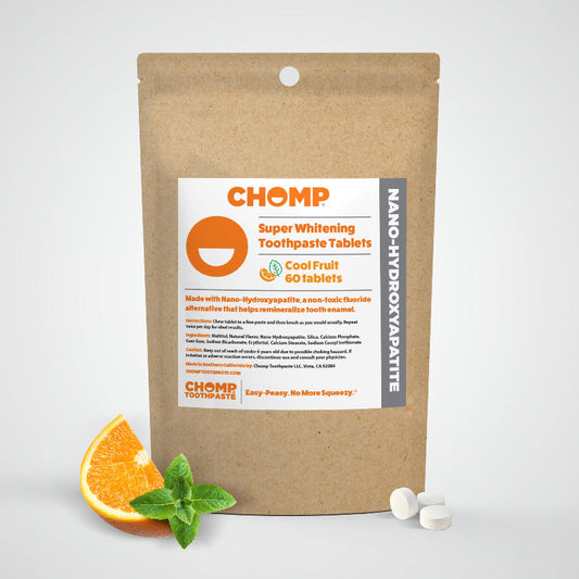 CHOMP Super Whitening Cool Fruit NHAP Toothpaste Tablets Refill