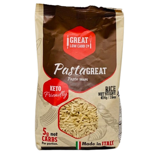 Orzo Low Carb Pasta - Keto-Friendly, High in Protein, Made in Italy, 16oz.