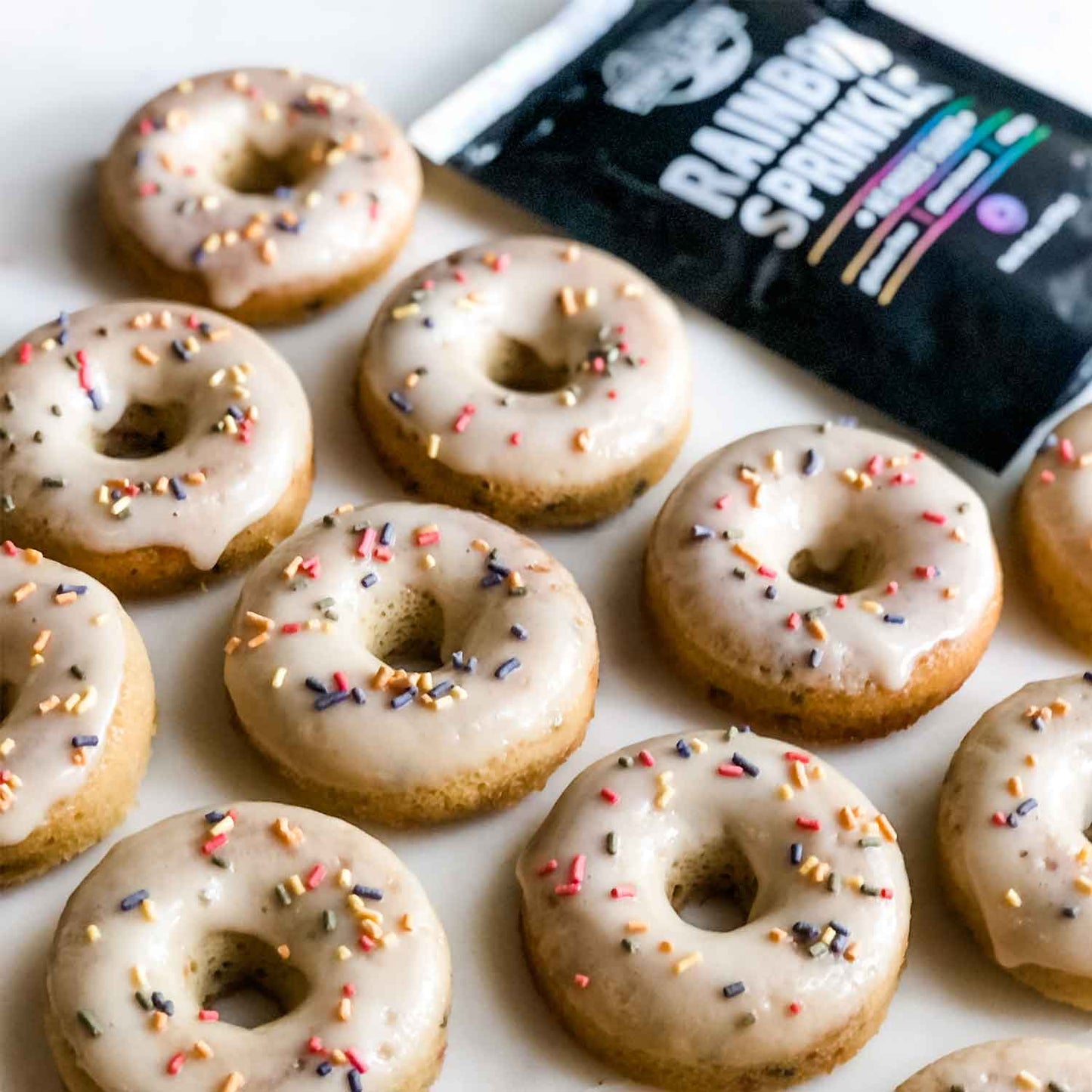 Rainbow Keto Sprinkles, Dye Free, Non-GMO, Plant-Based, No Artificial Coloring, 6 oz.