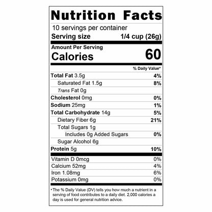 Brownie Keto Mix - 2g Net Carb, Easy Bake, High Fiber & Protein, Non-GMO