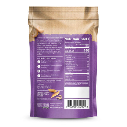 Elbow Protein Pasta - 19g Protein & 4g Net Carb, Lupin Pasta, Keto Pasta, Gluten Free, 8 oz.