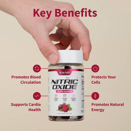 Nitric Oxide Gummies - Cherry Flavor - Buy 2 Get 1 FREE!