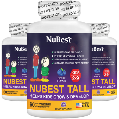 NuBest Tall Kids, Multivitamins, Berry Flavor, Ages 2-9, 60 Chewables