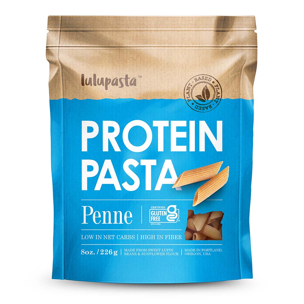 Penne Protein Pasta - 19g Protein & 4g Net Carb, Lupin Pasta, Keto Pasta, Gluten Free, 8 oz.