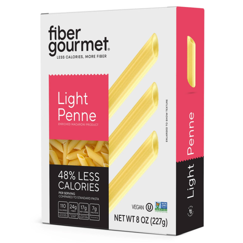 Penne Shaped High Fiber Pasta - Protein Packed, Non GMO, Vegan, Low Calorie