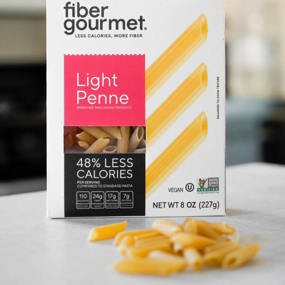 Penne Shaped High Fiber Pasta - Protein Packed, Non GMO, Vegan, Low Calorie