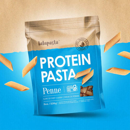 Penne Protein Pasta - 19g Protein & 4g Net Carb, Lupin Pasta, Keto Pasta, Gluten Free, 8 oz.