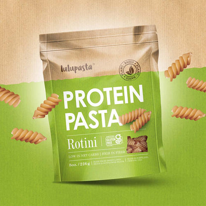 Rotini Protein Pasta - 19g Protein & 4g Net Carb, Lupin Pasta, Keto Pasta, Gluten Free, 8 oz.