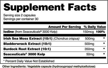 Irish Sea Moss w/ Iodine Energy Support - Buy 2, Get 1 FREE!